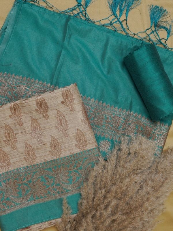 Green Banarasi Silk Suit Set