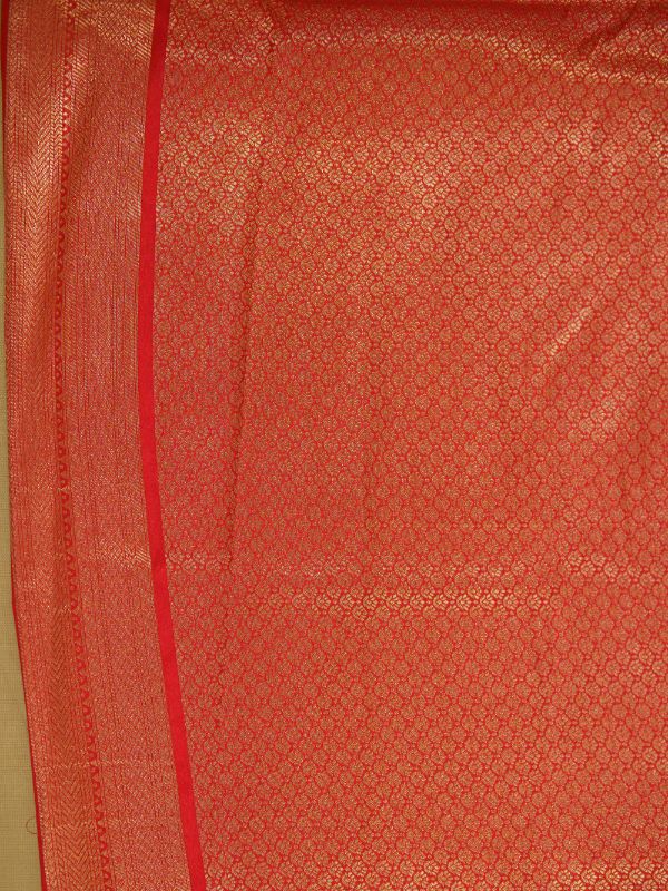 Golden and Red Kanjivaram Saree - Krishanlalraman